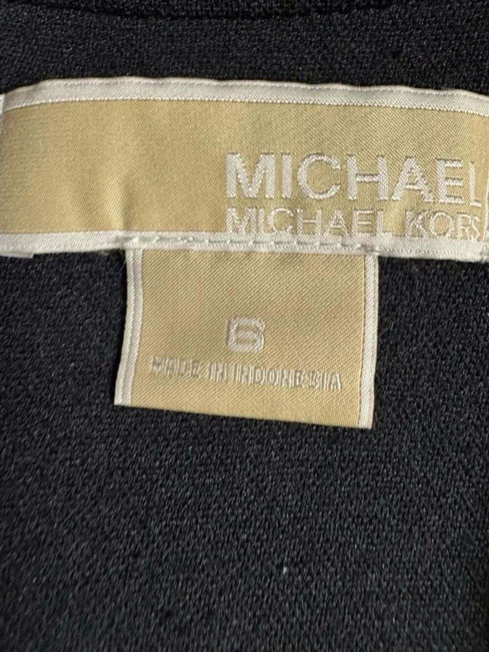 Michael Kors Black Dress Gold Chain Detail Sleeveless Size 6